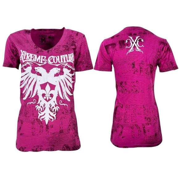 Xtreme Couture By Affliction Women's T-shirt Rain - Picture 6 of 12